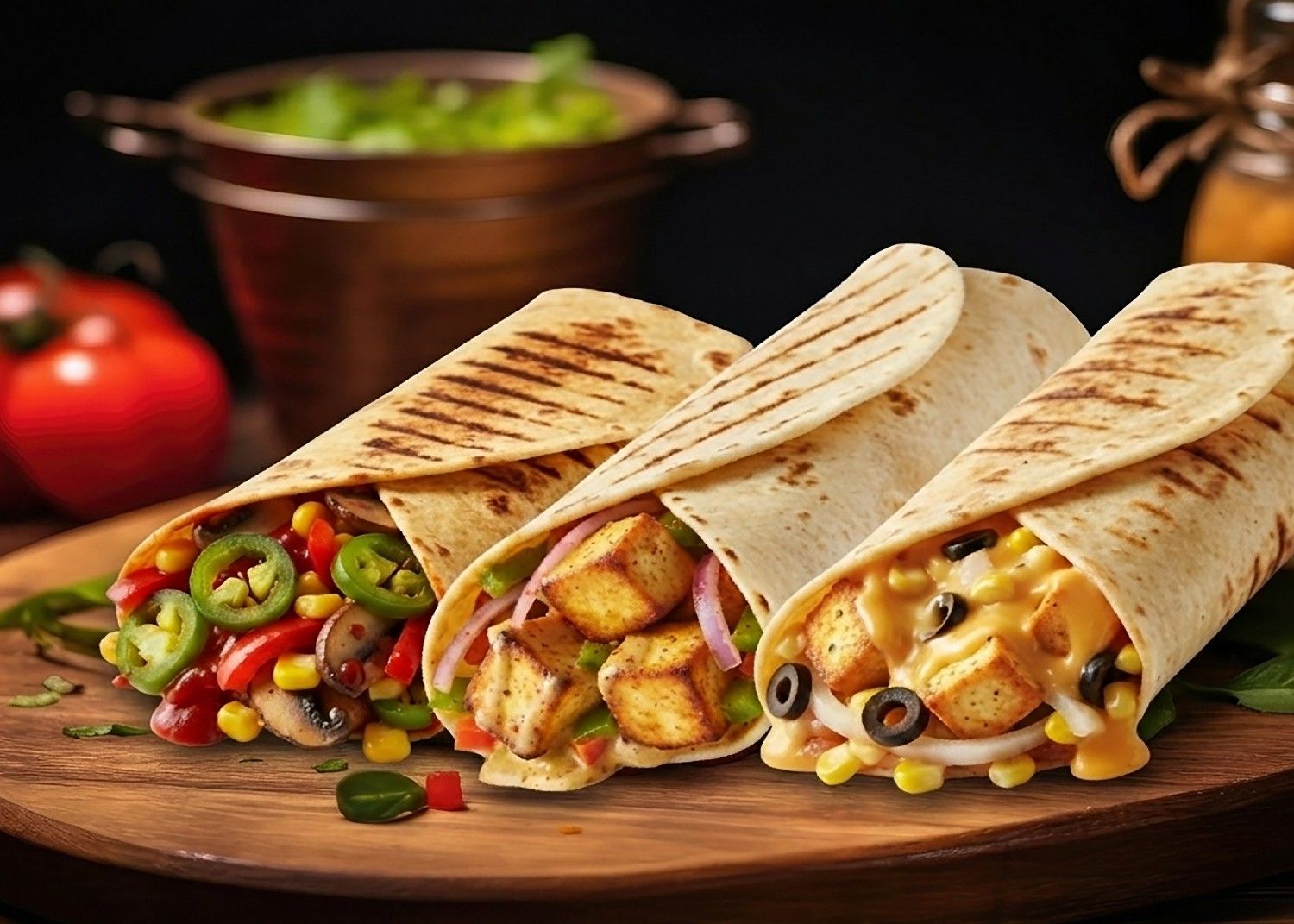 Chicken wrap food